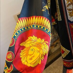 Womens Vintage Fred David Black and Red Medusa Blouse